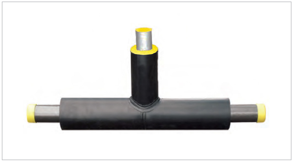Pre–insulated straight T–branches