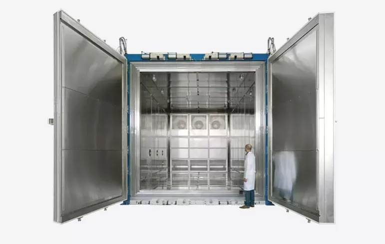 Chambers for environmental stress screening on antennas and satellite components