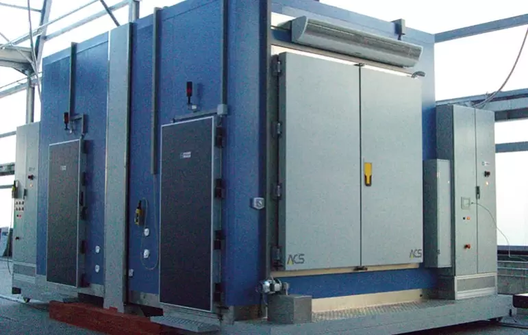 Climatic chambers for transmittance tests on building components