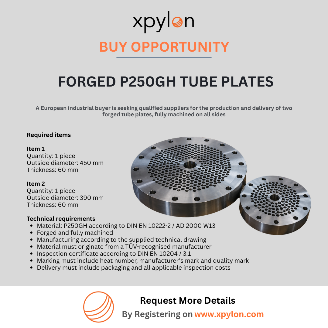 BUY OPPORTUNITY | FORGED P250GH TUBE PLATES