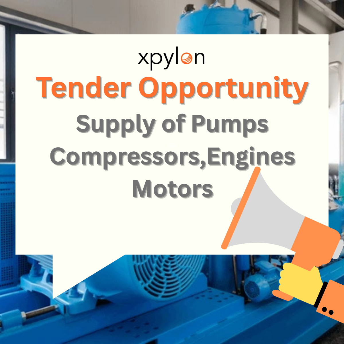 Tender Opportunity: Supply of Parts of Pumps, Compressors, Engines or Motors