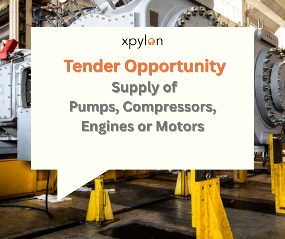 Tender Opportunity: Supply of Pumps, Compressors, Engines or Motors