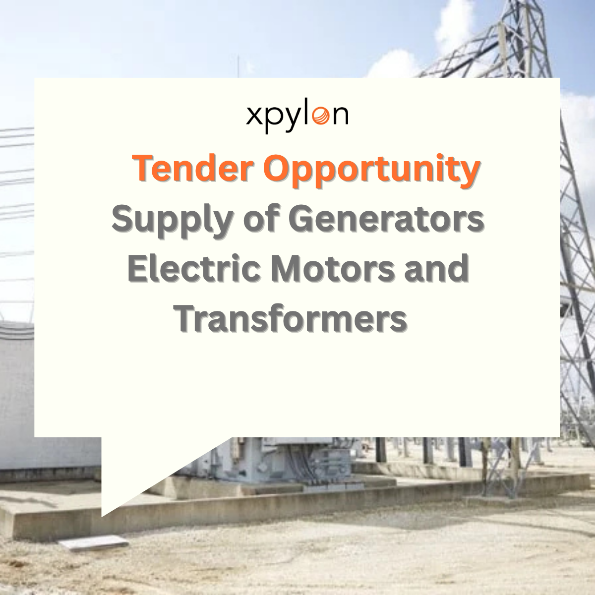 Tender Opportunity: Supply of Electric Motors, Generators and Transformers