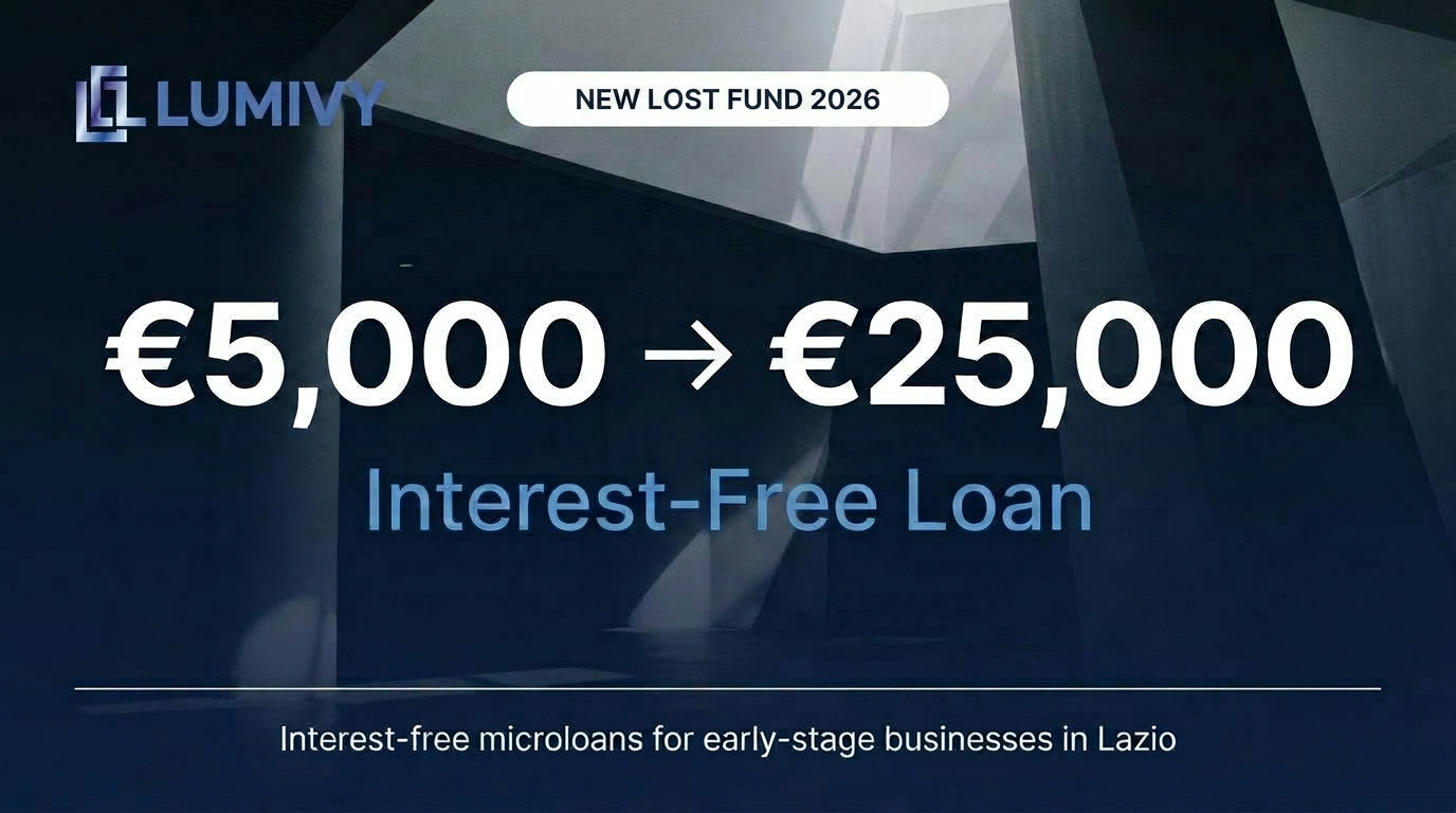 📢 Nuovo Fondo Futuro 2026 – Interest-Free Microloans for Early-Stage Businesses in Lazio