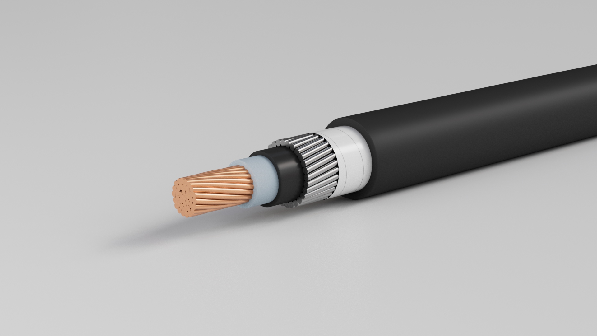 Single Core Cables, with Stranded Circular Copper Conductors, XLPE Insulated , Aluminum Wire Armored and PVC Sheathed
