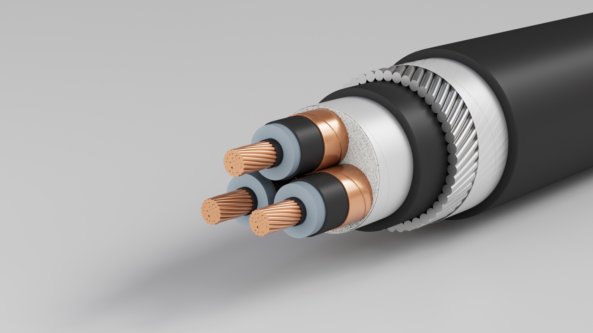 Multicores Copper & Aluminum Conductors XLPE Insulated, Steel Wires armored and PVC Sheathed